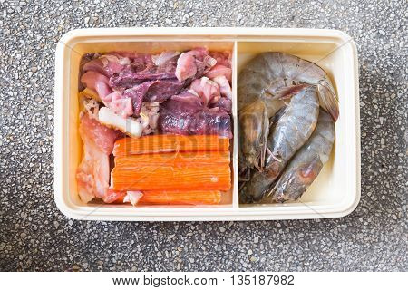 set for shabu or sukiyaki in boc set
