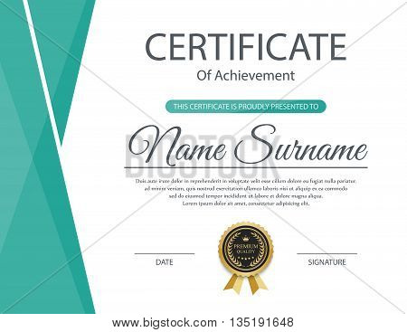Certificate template, Modern Certificate template design. Vector