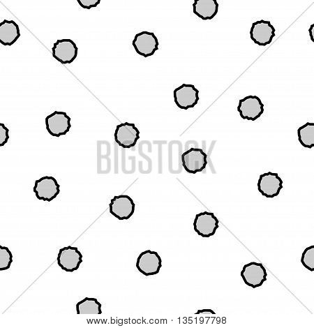 Polka dot chaotic seamless pattern. Fashion graphic background design. Modern stylish abstract texture. Monochrome template for prints textiles wrapping wallpaper etc Stock VECTOR illustration