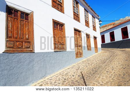 Architectural detail in Agulo Village, La Gomera, Spain, Europe