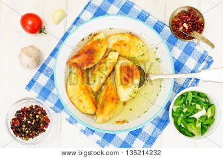 Gedza Japanese Dumplings in the Broth Studio Photo