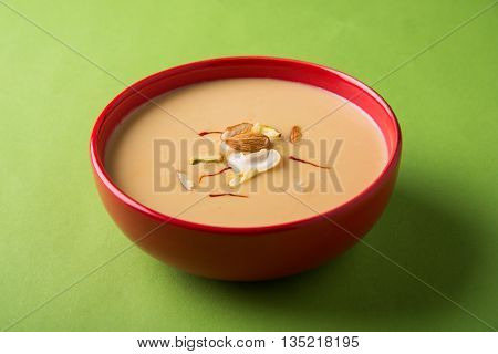 Delicious Indian sweet Rabdi with dry fruits toppings