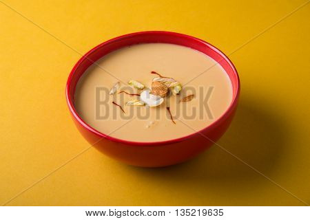 Delicious Indian sweet Rabdi with dry fruits toppings