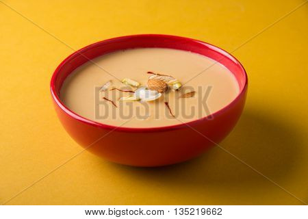 Delicious Indian sweet Rabdi with dry fruits toppings