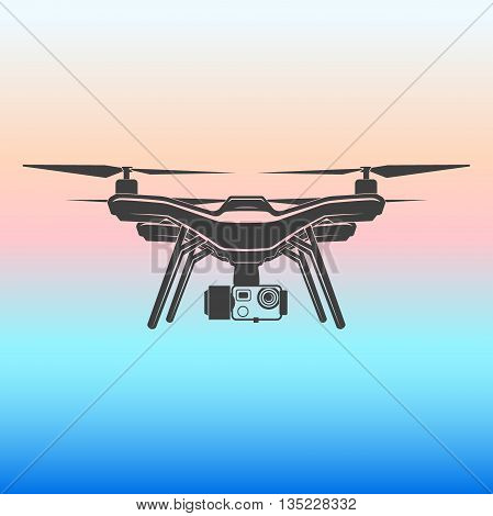 drone wireless fly camera vector sign