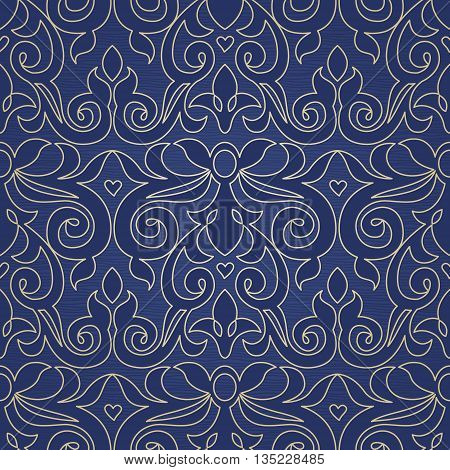 Vector Seamless Pattern In Victorian Style.