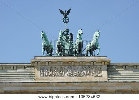 Brandenburg Gate, landmark of German reunification, Berlin, Germany