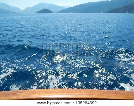 Yachting marina of Marmaris in Turkey resort town on the Aegean Sea