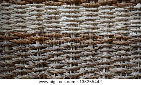 wicker basket covered with a varnish for various toys
