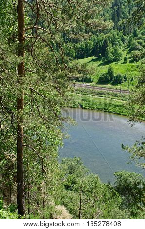 The View Of The River Sylva From The Forty-meter Cliff Near The Town Of Kungur, Perm Region