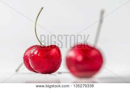 Group of fresh cherry in stuido shot