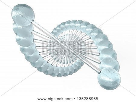 Dubble Helix Dna Structure Isolated On White
