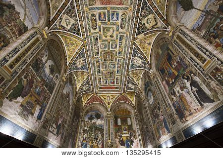 The Piccolomini Library, Duomo Of Siena, Italy