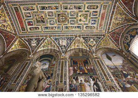 The Piccolomini Library, Duomo Of Siena, Italy