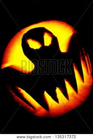 Abstract Creative Homemade Halloween Pumpkin Scene England