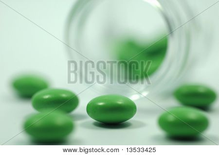 Makro von verschiedenen Pille