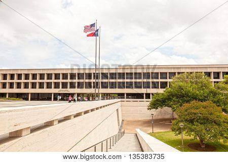 AUSTIN USA - APR 10: LBJ School of Public Affairs Campus. April 10 2016 in Austin Texas United States