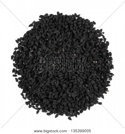 Black cumin isolated on white