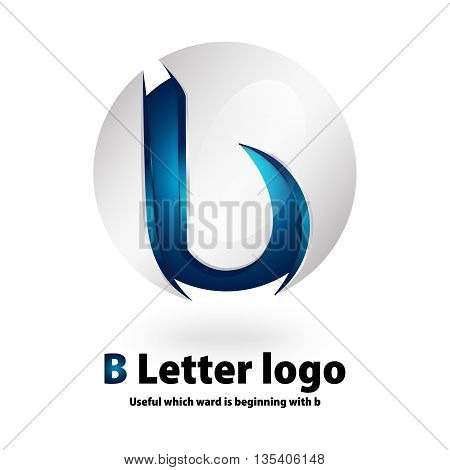 b 3d letter logo design 100% vector re editable and re sizable this will suitable for which letter starting with b