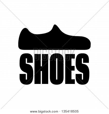 Flat icon shoes. Logo shoes. Vector choes