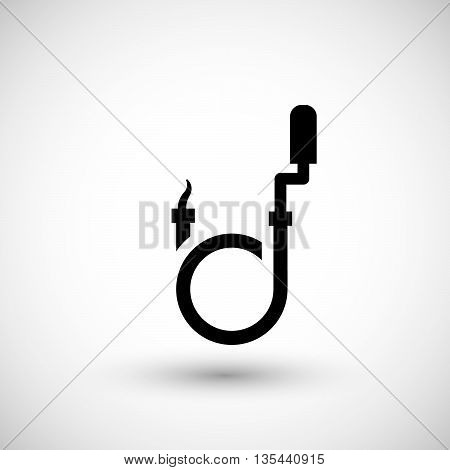 Plumber snake icon isolated on grey. Vector illustration