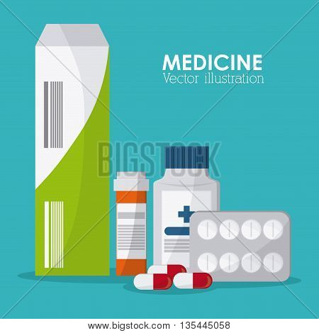 Medical concept with medine design, vector illustration 10 eps graphic.