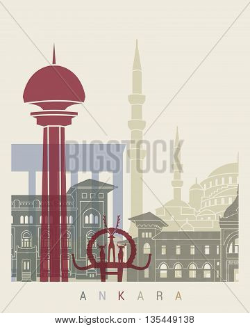 Ankara Skyline Poster