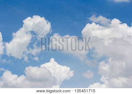 Clouds the blue sky clear  in summer