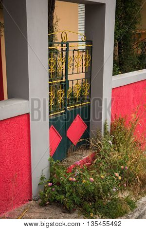Bright Colored Houses In Argostoli