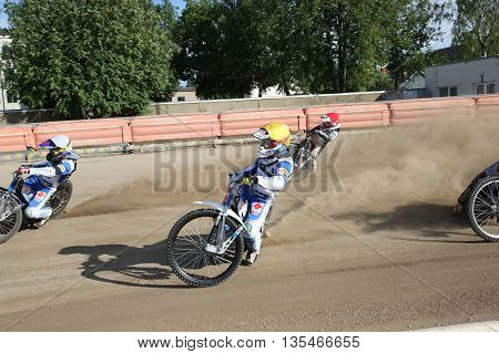 Speedway Riders On The Track