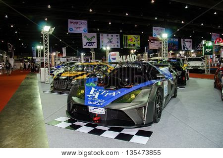 NONTHABURI - JUNE 22 : KTM X-Bow car on display at Bangkok International Auto Salon 2016 Exciting Modified Car Show on June 22 2016 in Nonthaburi Thailand.