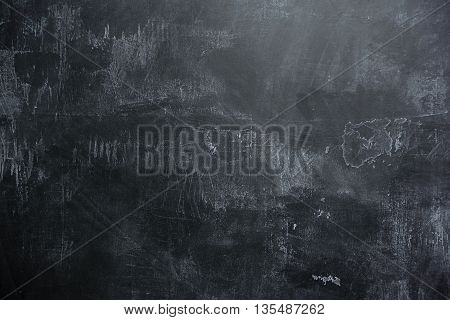 background of Empty black slate wall or schoolboard