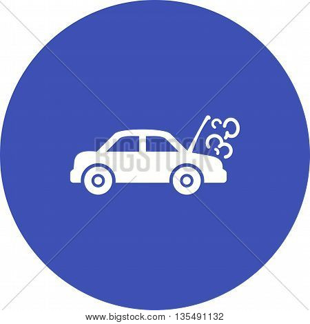Smoke, exhaust, fume icon vector image. Can also be used for car servicing. Suitable for use on web apps, mobile apps and print media.
