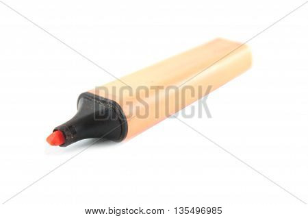 The orange hilighter on a white background