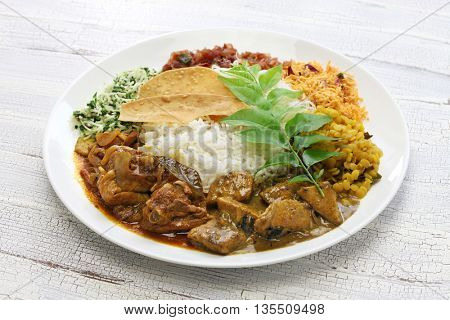 sri lankan rice and curry dish