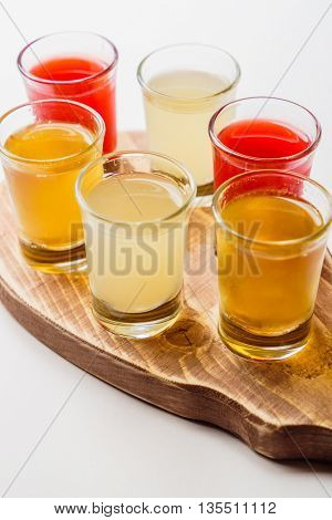 Glasses with  alcoholic drink 