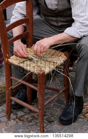 Old Man Mender Of Chairs