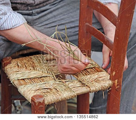 Hands Of An Elderly Craftsman