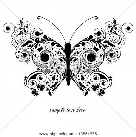 farfalla floreale astratto