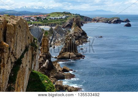 Atlantic Ocean Coastline Near Portio Beach