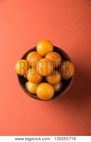 Gulab jamun, or gulaab jamun, is a milk-solids-based sweet mithai
