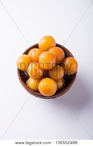 Gulab jamun, or gulaab jamun, is a milk-solids-based sweet mithai