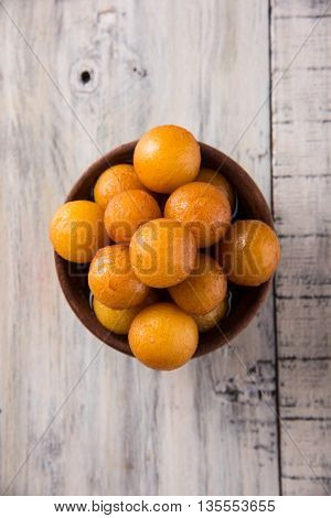Gulab jamun, or gulaab jamun, is a milk-solids-based sweet mithai