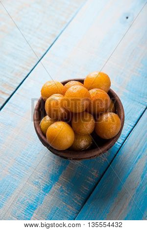 Gulab jamun, or gulaab jamun, is a milk-solids-based sweet mithai