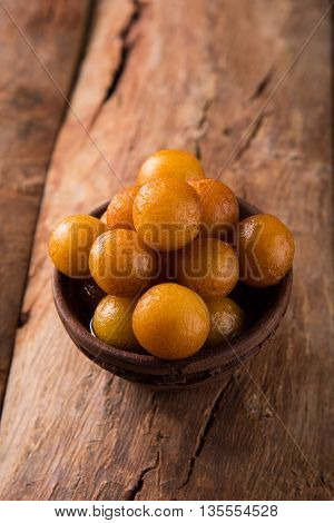 Gulab jamun, or gulaab jamun, is a milk-solids-based sweet mithai