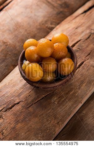 Gulab jamun, or gulaab jamun, is a milk-solids-based sweet mithai