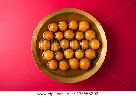 Gulab jamun, or gulaab jamun, is a milk-solids-based sweet mithai