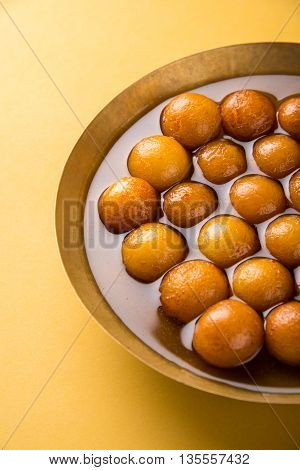 Gulab jamun, or gulaab jamun, is a milk-solids-based sweet mithai