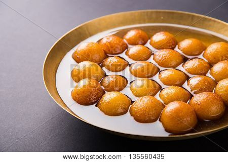 Gulab jamun, or gulaab jamun, is a milk-solids-based sweet mithai