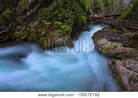 Soteska Vintgar In The River Radovna